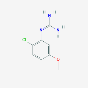 molecular formula C8H10ClN3O B13683579 1-(2-Chloro-5-methoxyphenyl)guanidine 
