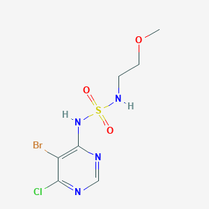 molecular formula C7H10BrClN4O3S B13683592 [[(5-Bromo-6-chloro-4-pyrimidinyl)amino]sulfonyl](2-methoxyethyl)amine 