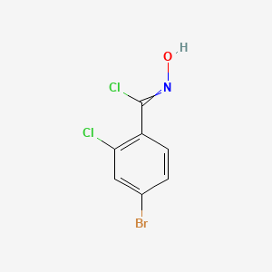 molecular formula C7H4BrCl2NO B13683595 4-bromo-2-chloro-N-hydroxybenzenecarboximidoyl chloride 