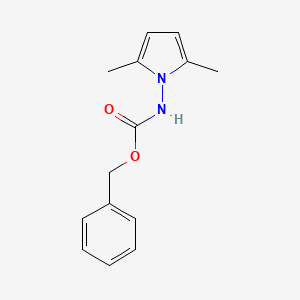 molecular formula C14H16N2O2 B13683603 N-Cbz-2,5-dimethyl-1H-pyrrol-1-amine 