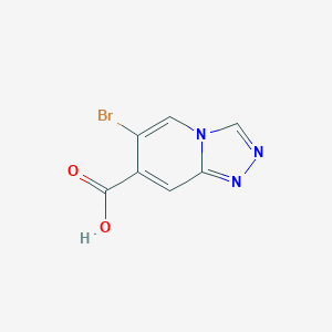 molecular formula C7H4BrN3O2 B13683608 6-Bromo-[1,2,4]triazolo[4,3-a]pyridine-7-carboxylic Acid 