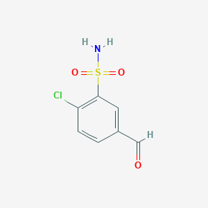 molecular formula C7H6ClNO3S B1368362 2-Chloro-5-formylbenzenesulfonamide CAS No. 3279-81-0