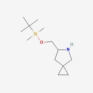 molecular formula C13H27NOSi B13683625 5-Azaspiro[2.4]heptan-6-ylmethoxy-tert-butyl-dimethylsilane 