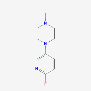 molecular formula C10H14FN3 B13683629 1-(6-Fluoropyridin-3-yl)-4-methylpiperazine 