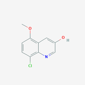 molecular formula C10H8ClNO2 B13683690 8-Chloro-5-methoxyquinolin-3-ol 