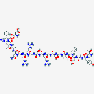 molecular formula C97H153N31O29 B136837 Pki (6-24), D-arginyl(18)-aspartic acid (24)-cyclohexyl ester- CAS No. 136058-51-0