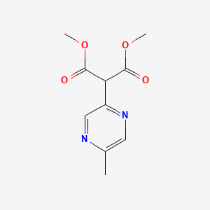 molecular formula C10H12N2O4 B13683732 Dimethyl 2-(5-Methyl-2-pyrazinyl)malonate 
