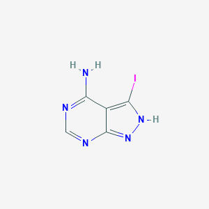 molecular formula C5H4IN5 B136838 3-iodo-1H-pyrazolo[3,4-d]pyrimidin-4-amine CAS No. 151266-23-8