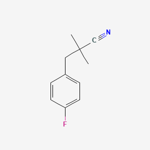 3-(4-Fluorophenyl)-2,2-dimethylpropanenitrile