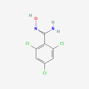molecular formula C7H5Cl3N2O B13683842 2,4,6-trichloro-N'-hydroxybenzenecarboximidamide 