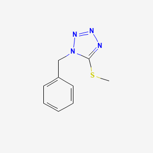 molecular formula C9H10N4S B13683846 1-Benzyl-5-(methylthio)-1H-tetrazole 