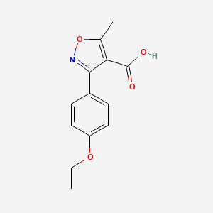molecular formula C13H13NO4 B13683874 3-(4-Ethoxyphenyl)-5-methylisoxazole-4-carboxylic acid 