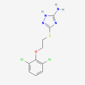 molecular formula C10H10Cl2N4OS B13683883 3-((2-(2,6-Dichlorophenoxy)ethyl)thio)-1H-1,2,4-triazol-5-amine 