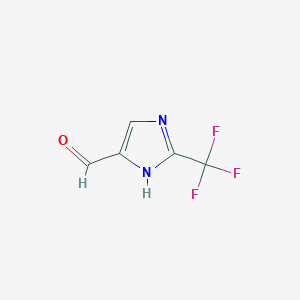 molecular formula C5H3F3N2O B13683888 2-(Trifluoromethyl)-1H-imidazole-5-carbaldehyde CAS No. 944905-30-0