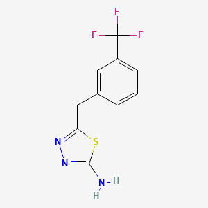 molecular formula C10H8F3N3S B13683895 5-(3-Trifluoromethylbenzyl)-[1,3,4]thiadiazol-2-ylamine CAS No. 57552-39-3
