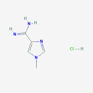 molecular formula C5H9ClN4 B13683901 1-Methylimidazole-4-carboximidamide Hydrochloride 