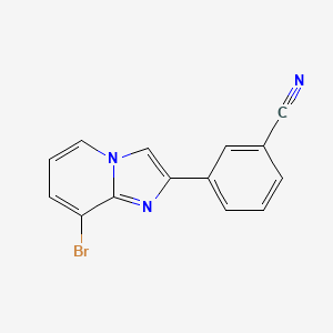 molecular formula C14H8BrN3 B13683912 3-(8-Bromoimidazo[1,2-a]pyridin-2-yl)benzonitrile 