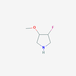 molecular formula C5H10FNO B13683930 3-Fluoro-4-methoxypyrrolidine 