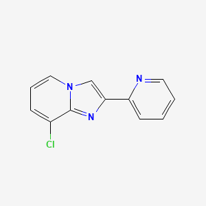 molecular formula C12H8ClN3 B13683935 8-Chloro-2-(2-pyridyl)imidazo[1,2-a]pyridine 