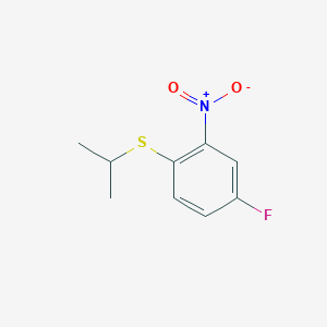 molecular formula C9H10FNO2S B13683960 (4-Fluoro-2-nitrophenyl)(isopropyl)sulfane 