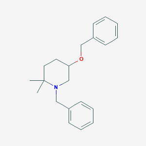 molecular formula C21H27NO B13683972 1-Benzyl-5-(benzyloxy)-2,2-dimethylpiperidine 