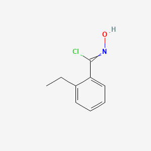 molecular formula C9H10ClNO B13684003 2-Ethyl-N-hydroxybenzimidoyl Chloride 