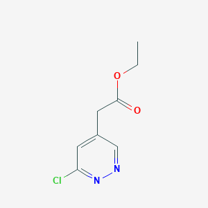 molecular formula C8H9ClN2O2 B13684044 Ethyl 2-(6-chloropyridazin-4-yl)acetate 