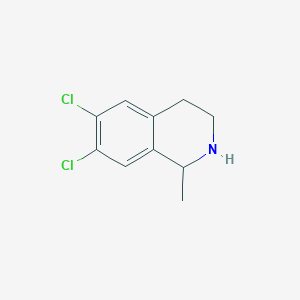 molecular formula C10H11Cl2N B1368405 6,7-Dichloro-1-methyl-1,2,3,4-tetrahydroisoquinoline CAS No. 249624-76-8