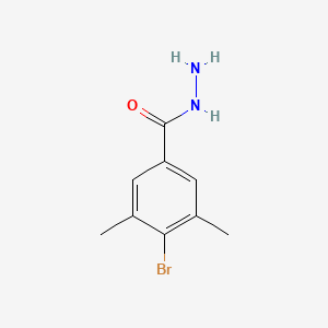 molecular formula C9H11BrN2O B13684051 4-Bromo-3,5-dimethylbenzohydrazide 