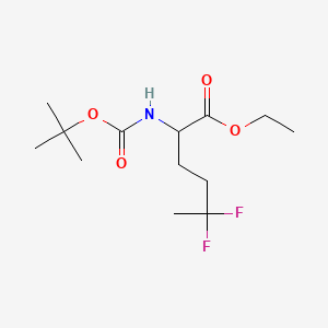 molecular formula C13H23F2NO4 B13684081 Ethyl (S)-2-(Boc-amino)-5,5-difluorohexanoate 