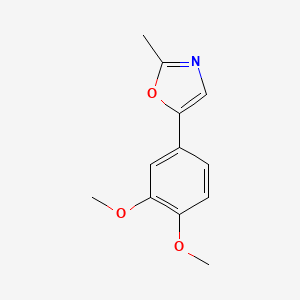 molecular formula C12H13NO3 B13684084 5-(3,4-Dimethoxyphenyl)-2-methyloxazole 