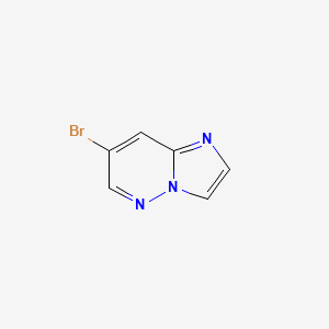molecular formula C6H4BrN3 B13684088 7-Bromoimidazo[1,2-B]pyridazine 