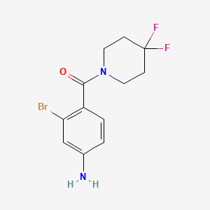 molecular formula C12H13BrF2N2O B13684089 (4-Amino-2-bromophenyl)(4,4-difluoro-1-piperidyl)methanone 