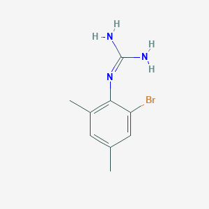 molecular formula C9H12BrN3 B13684097 1-(2-Bromo-4,6-dimethylphenyl)guanidine 