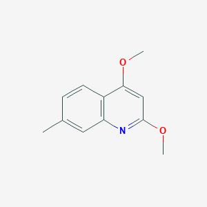 molecular formula C12H13NO2 B13684129 2,4-Dimethoxy-7-methylquinoline 