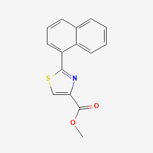molecular formula C15H11NO2S B13684145 Methyl 2-(1-Naphthyl)thiazole-4-carboxylate 