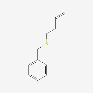 molecular formula C11H14S B13684159 Benzene, [(3-butenylthio)methyl]- CAS No. 62266-25-5