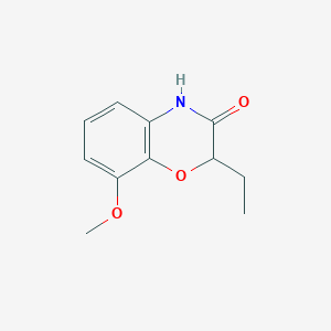 molecular formula C11H13NO3 B13684167 2-Ethyl-8-methoxy-2H-benzo[b][1,4]oxazin-3(4H)-one 