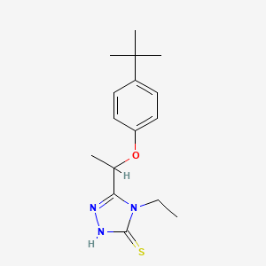 5-[1-(4-tert-butylphenoxy)ethyl]-4-ethyl-4H-1,2,4-triazole-3-thiol