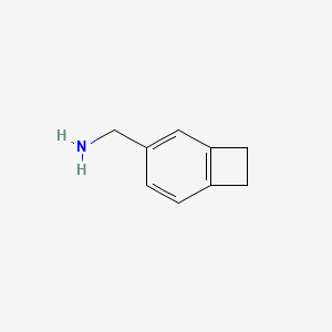 molecular formula C9H11N B13684199 Bicyclo[4.2.0]octa-1,3,5-trien-3-ylmethanamine 
