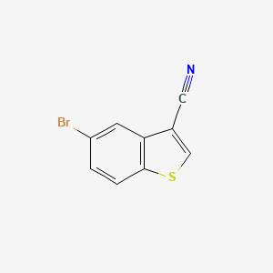 molecular formula C9H4BrNS B13684284 5-Bromobenzo[b]thiophene-3-carbonitrile 