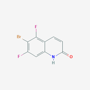 molecular formula C9H4BrF2NO B13684286 6-Bromo-5,7-difluoroquinolin-2(1H)-one 
