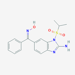 molecular formula C17H18N4O3S B136843 Zinviroxime CAS No. 72301-78-1