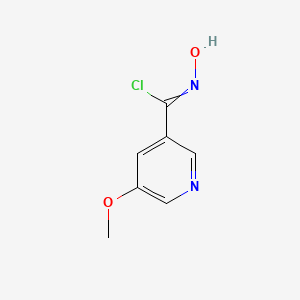 molecular formula C7H7ClN2O2 B13684316 N-Hydroxy-5-methoxypyridine-3-carbimidoyl Chloride 