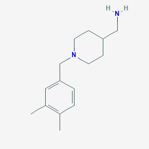 molecular formula C15H24N2 B1368432 {1-[(3,4-Dimethylphenyl)methyl]piperidin-4-yl}methanamine 