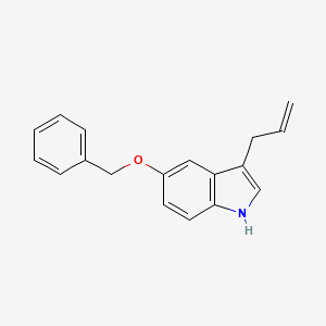 molecular formula C18H17NO B13684320 3-Allyl-5-(benzyloxy)-1H-indole 