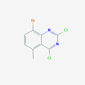 molecular formula C9H5BrCl2N2 B13684322 8-Bromo-2,4-dichloro-5-methylquinazoline 