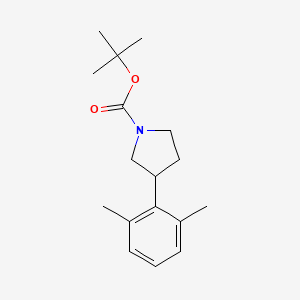 molecular formula C17H25NO2 B13684370 1-Boc-3-(2,6-dimethylphenyl)pyrrolidine 