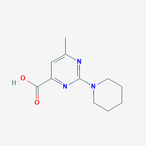 molecular formula C11H15N3O2 B1368439 6-Methyl-2-piperidin-1-yl-pyrimidine-4-carboxylic acid CAS No. 873450-11-4