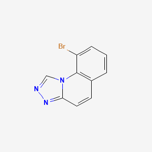 molecular formula C10H6BrN3 B13684408 9-Bromo-[1,2,4]triazolo[4,3-a]quinoline 